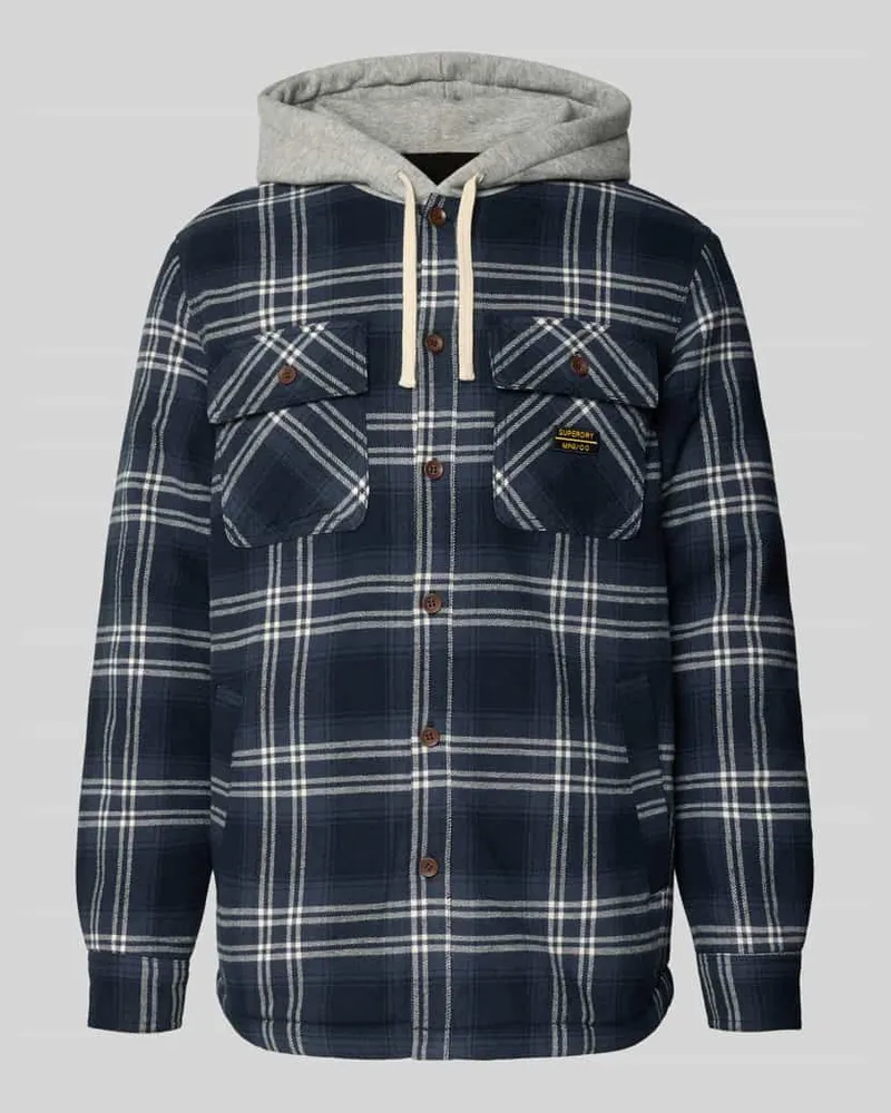 Superdry. Regular Fit Hemdjacke mit Brusttaschen 