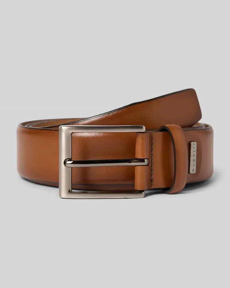 Bugatti Ledergürtel mit Dornschließe Cognac