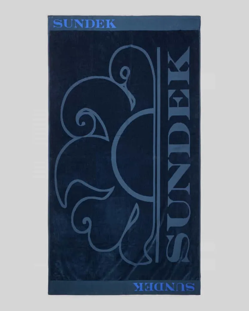 Sundek Strandtuch mit Logo- und Motiv-Print Marine