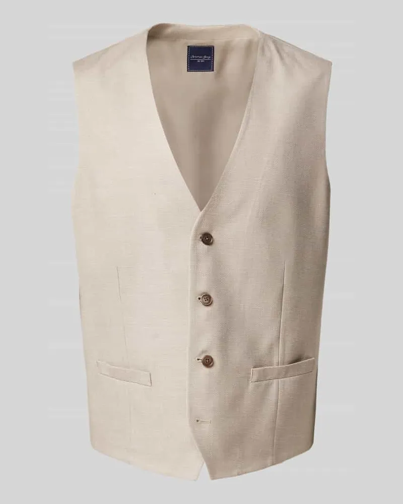 Christian Berg Weste mit Leistentaschen Beige