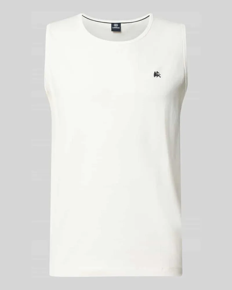 Lerros Tanktop mit Rundhalsausschnitt und Logo-Print Weiss