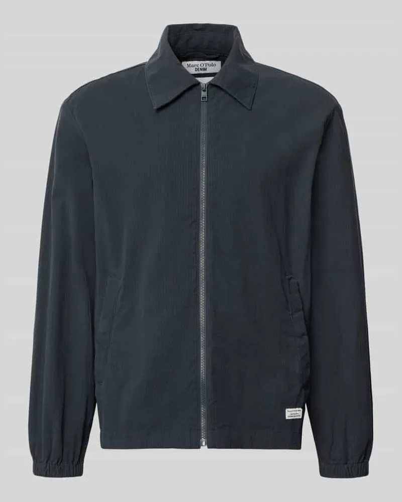 Marc O'Polo Regular Fit Hemdjacke aus reiner Baumwolle Dunkelgrau