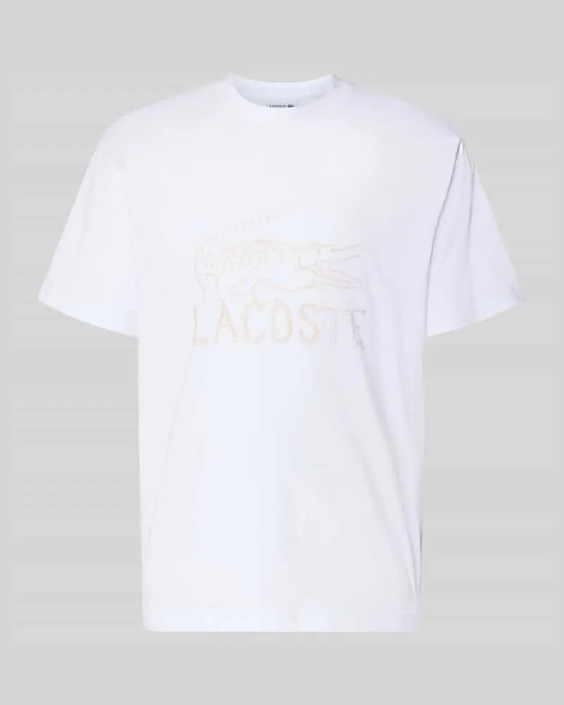 Lacoste Regular Fit T-Shirt aus reiner Baumwolle Weiss