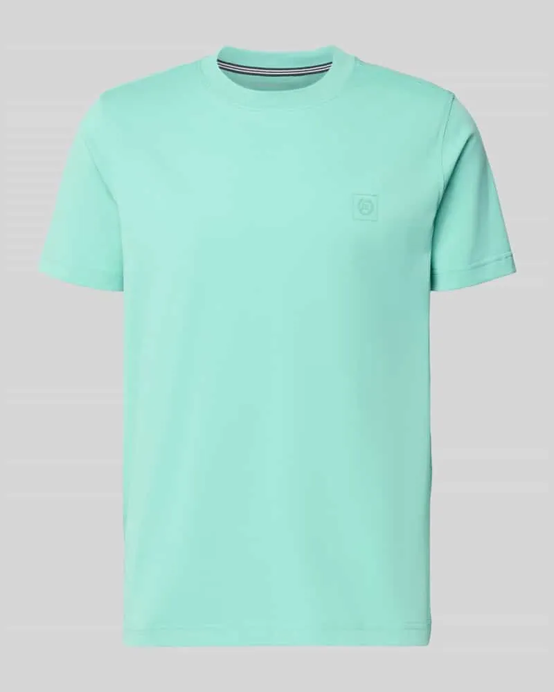 Lerros T-Shirt mit Rundhalsausschnitt und Logo-Print Mint