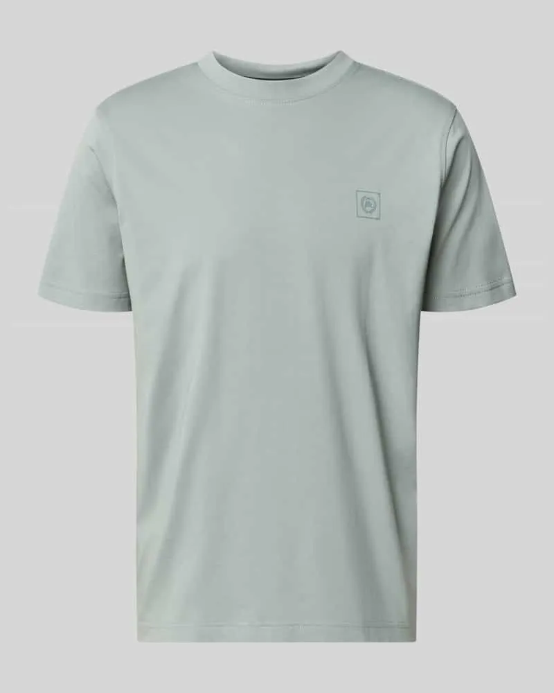 Lerros T-Shirt mit Rundhalsausschnitt und Logo-Print Mint