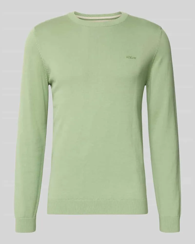 S.Oliver Regular Fit Pullover aus reiner Baumwolle Hellgruen