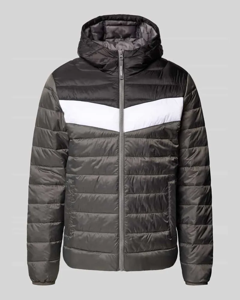 Jack & Jones Steppjacke mit Reißverschluss Mittelgrau