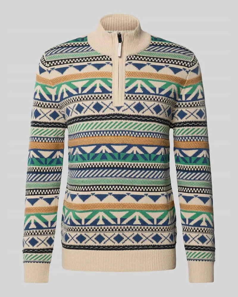 Olymp Strickpullover mit Stehkragen 