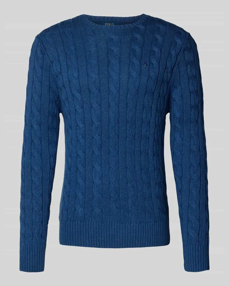 Ralph Lauren Strickpullover mit Label-Stitching Marine