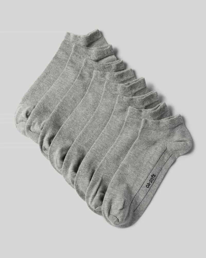 Camano Sneakersocken mit Rippenbündchen im 7er-Pack Modell 'Soft 