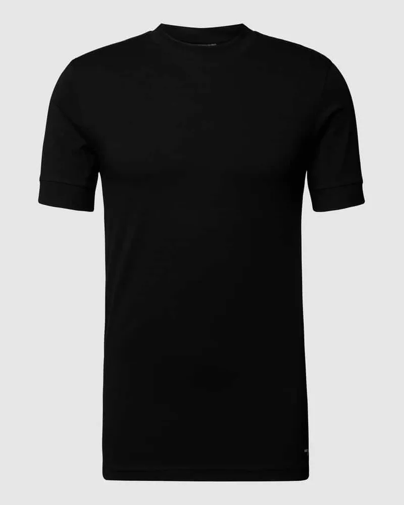 Drykorn T-Shirt mit geripptem Rundhalsausschnitt Modell 'ANTON 