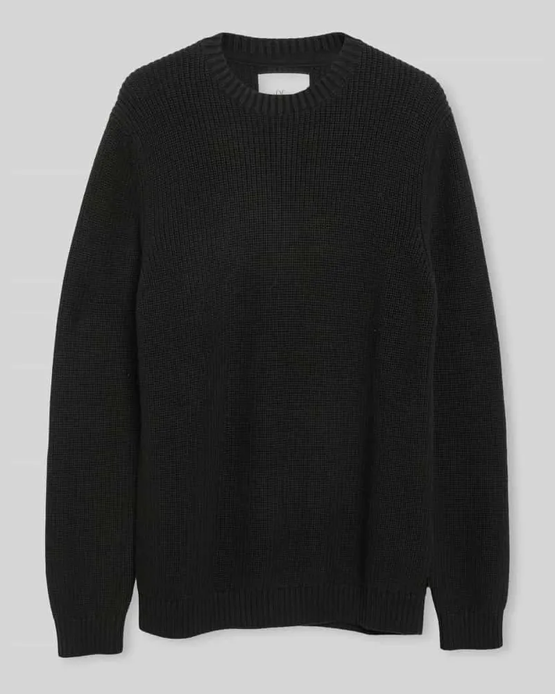 S.Oliver Regular Fit Strickpullover aus reiner Baumwolle mit Rundhalsausschnitt Black