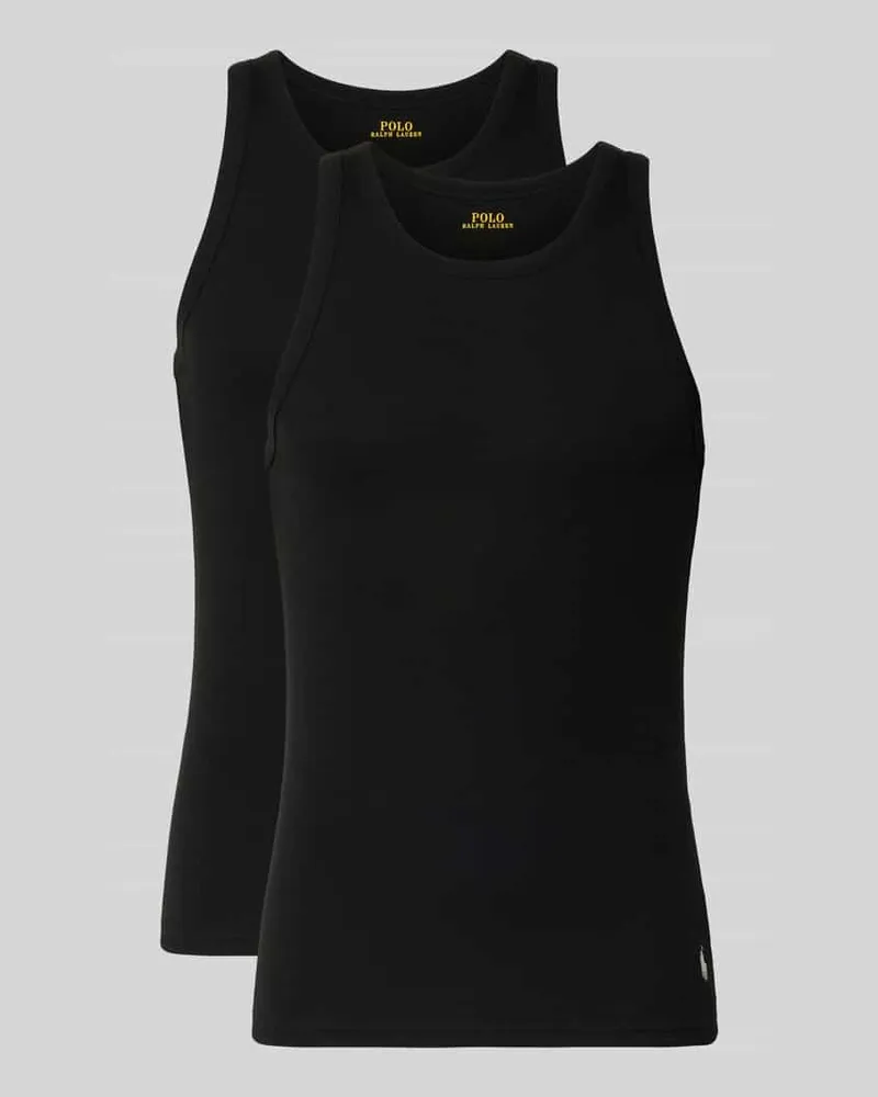 Ralph Lauren Slim Fit Unterhemd aus reiner Baumwolle im 2er-Pack Black