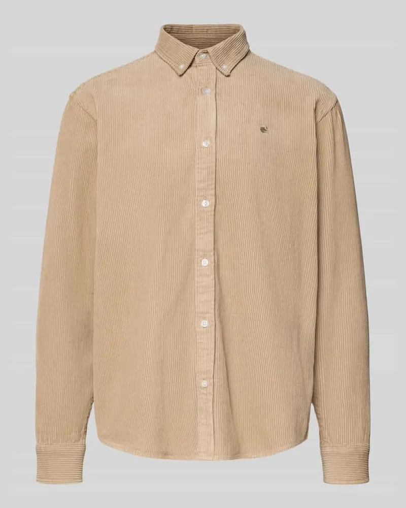 Carhartt WIP Regular Fit Freizeithemd in Cord-Optik Modell 'Madison Beige