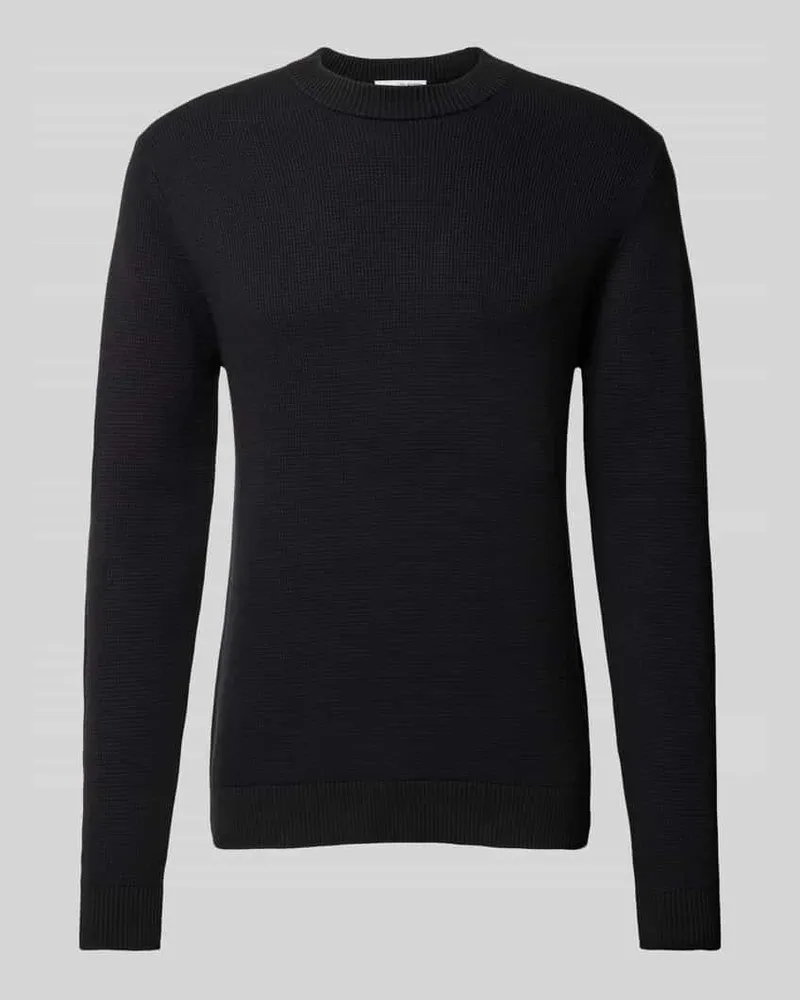 Selected Strickpullover mit Rundhalsausschnitt Modell 'DANE Black