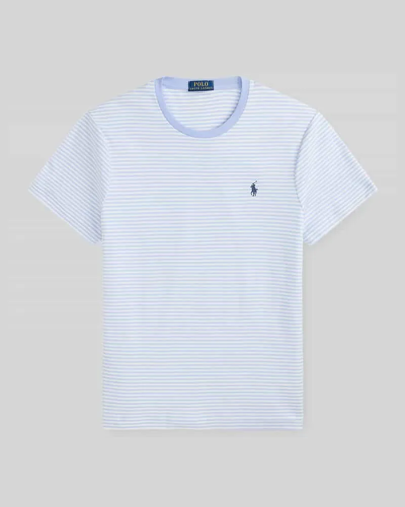 Ralph Lauren Regular Fit T-Shirt aus reiner Baumwolle Hellblau