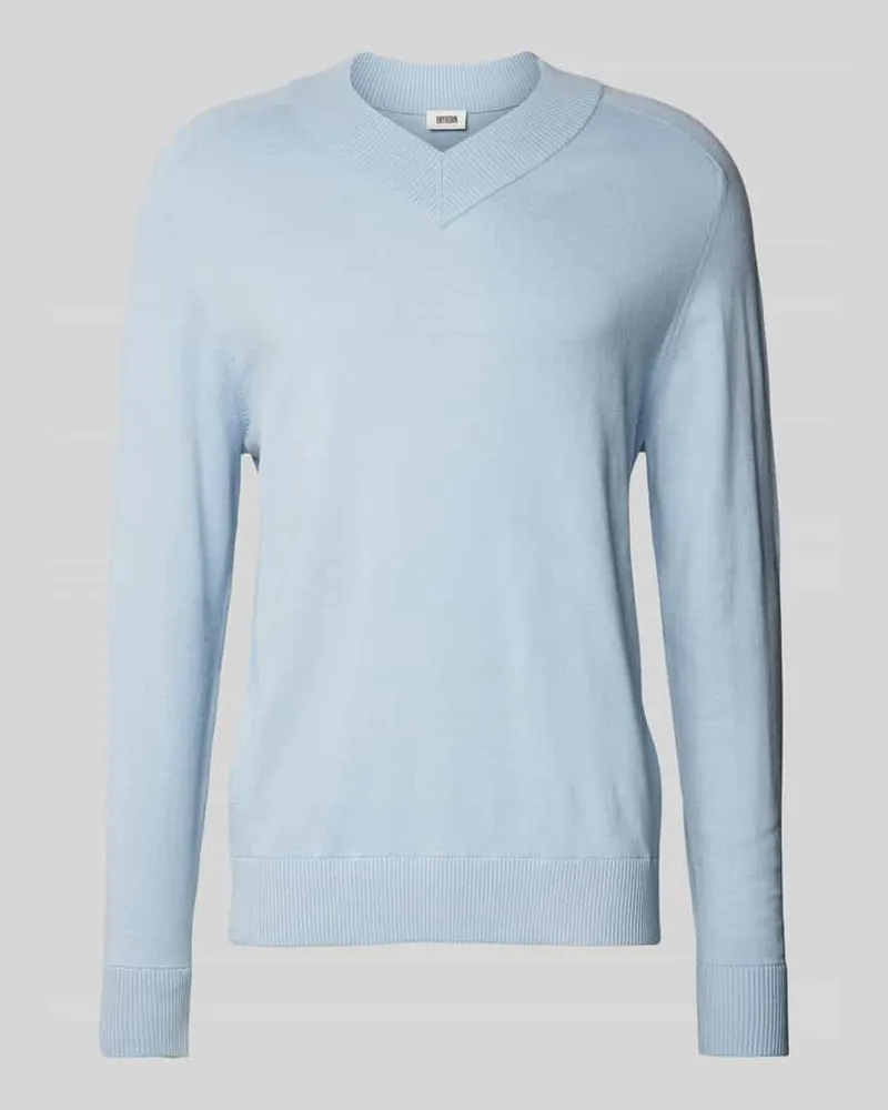 Drykorn Strickpullover mit V-Ausschnitt Modell 'Numir Bleu