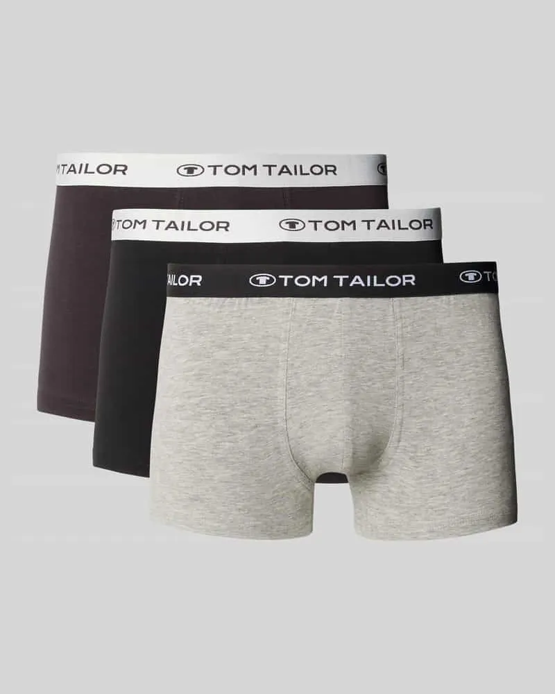 Tom Tailor Pants aus Baumwoll-Mix im 3er-Pack Dunkelgrau