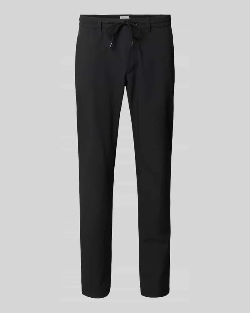 Brax Straight Fit Stoffhose mit französischen Eingrifftaschen Modell 'PHIL Black