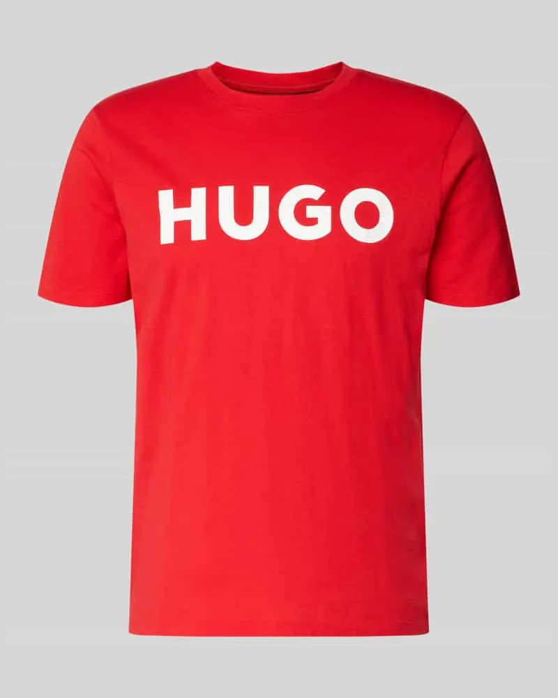 HUGO BOSS T-Shirt mit Label-Schriftzug Modell 'DULIVIO Rot