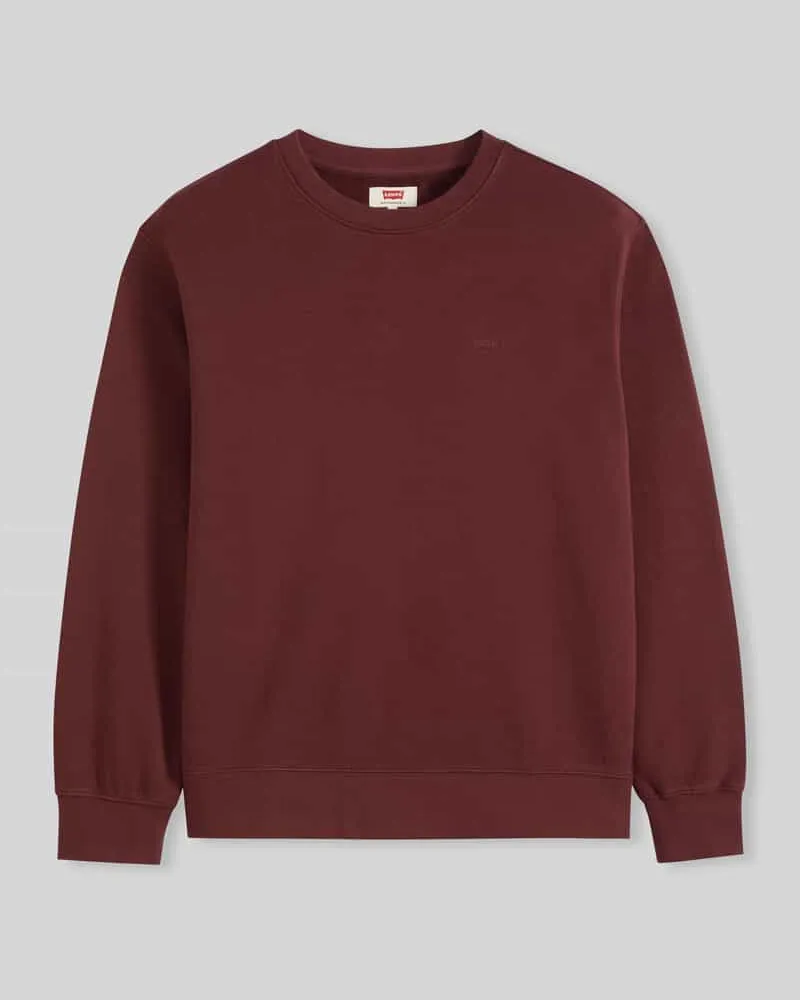 Levi's Relaxed Fit Pullover aus reiner Baumwolle Modell 'THE ORIGINAL Bordeaux