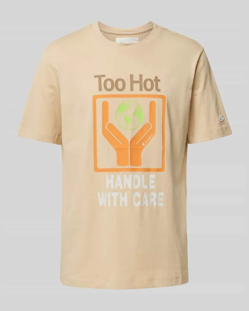 Champion T-Shirt mit Label-Details Beige