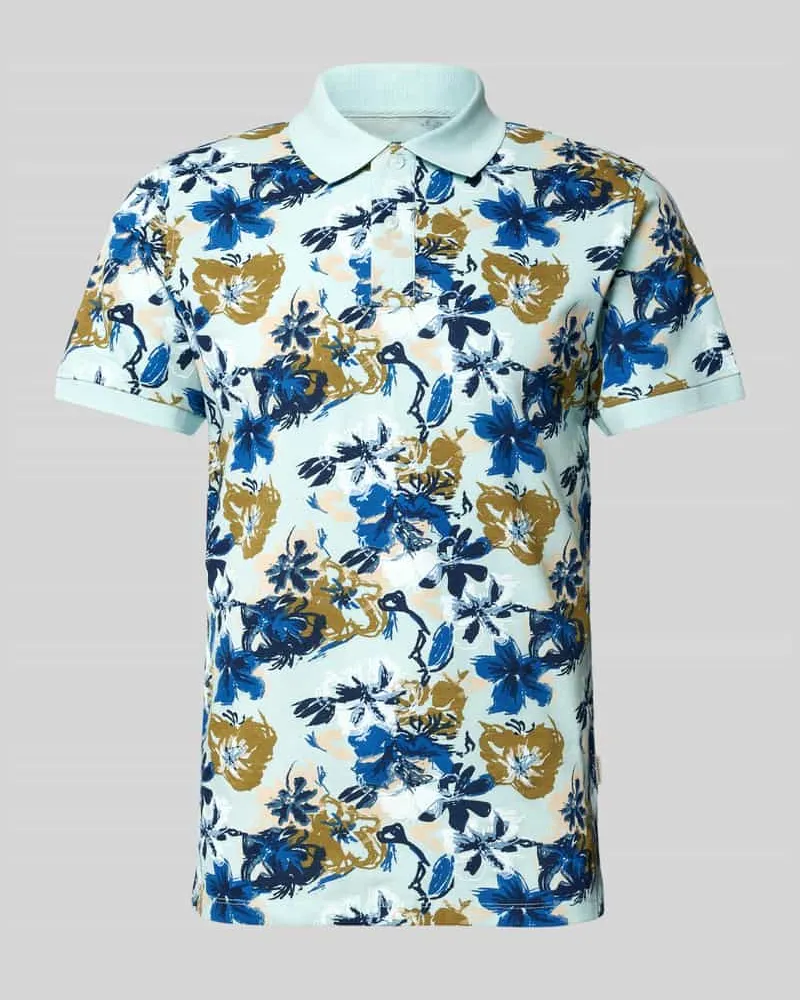 Blend Regular Fit Poloshirt mit gerippten Abschlüssen Modell 'EDI 
