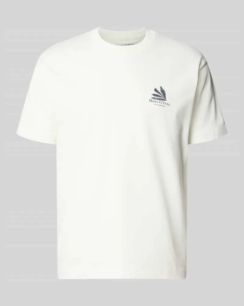 Marc O'Polo Relaxed Fit T-Shirt aus reiner Baumwolle Offwhite