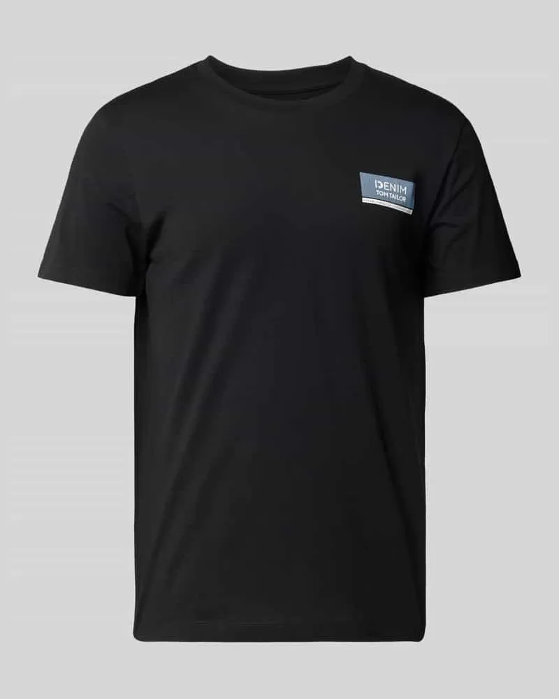 Tom Tailor Regular Fit T-Shirt mit großem Label-Schriftzug 