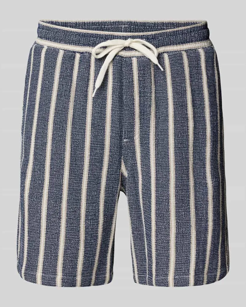 Jack & Jones Regular Fit Shorts mit Strukturmuster Modell 'JAIDEN COBA Marine