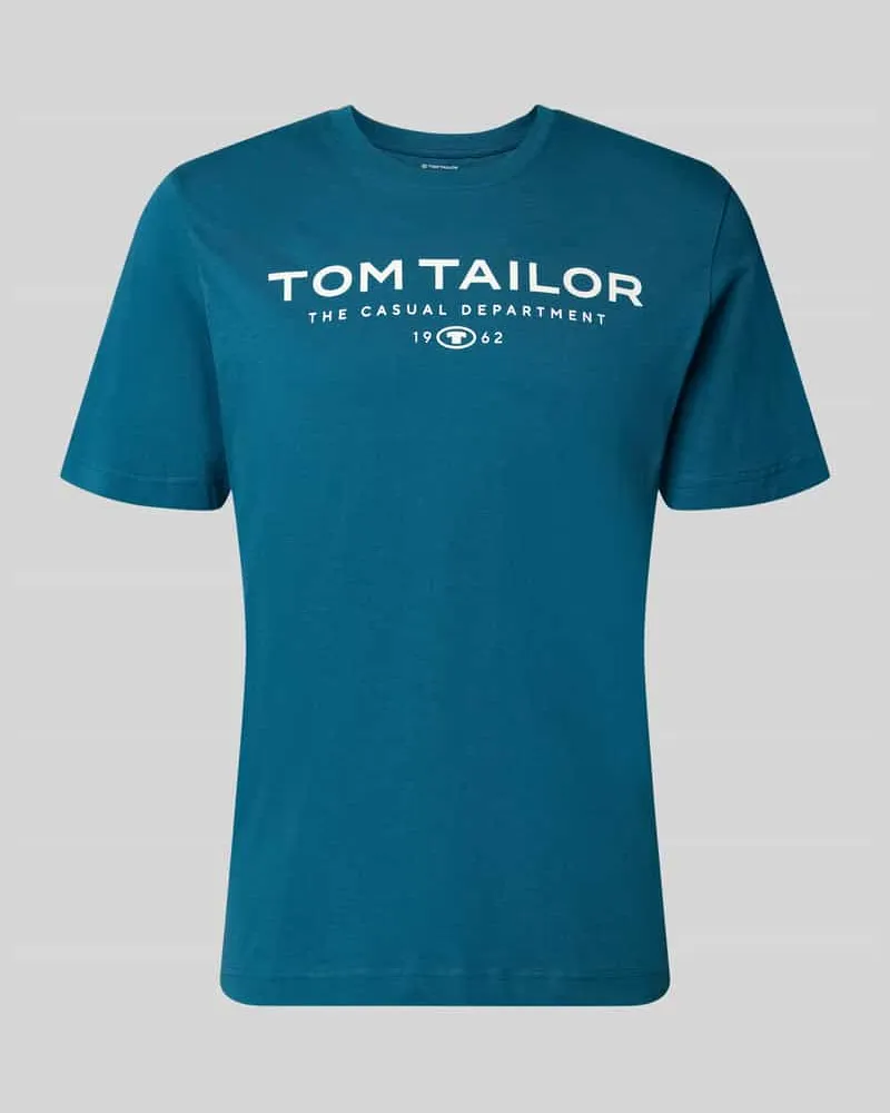Tom Tailor Regular Fit T-Shirt aus reiner Baumwolle Blau