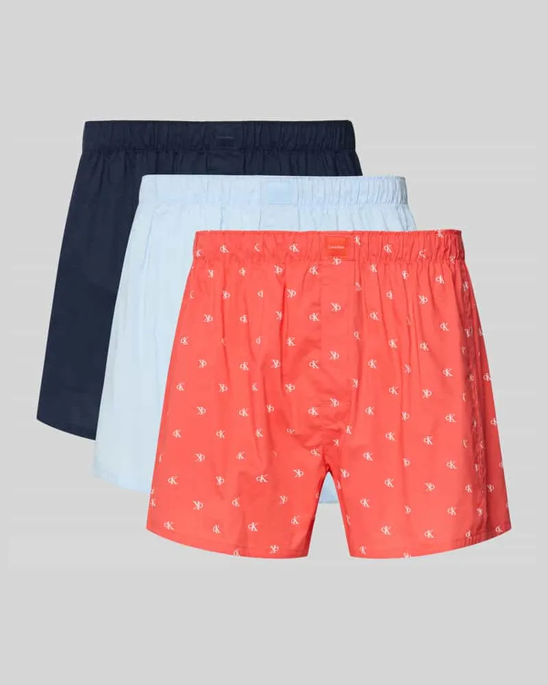 Calvin Klein Boxershorts aus reiner Baumwolle im 3er-Pack Rot