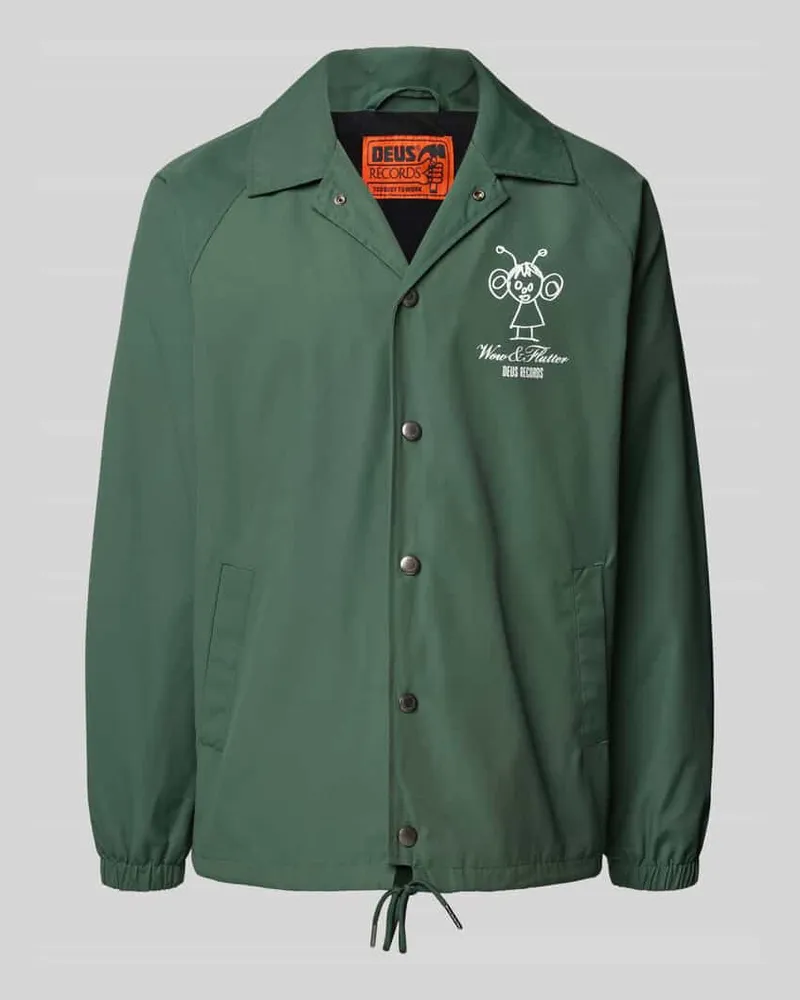 Deus Ex Machina Jacke mit Reverskragen und Eingrifftaschen Oliv