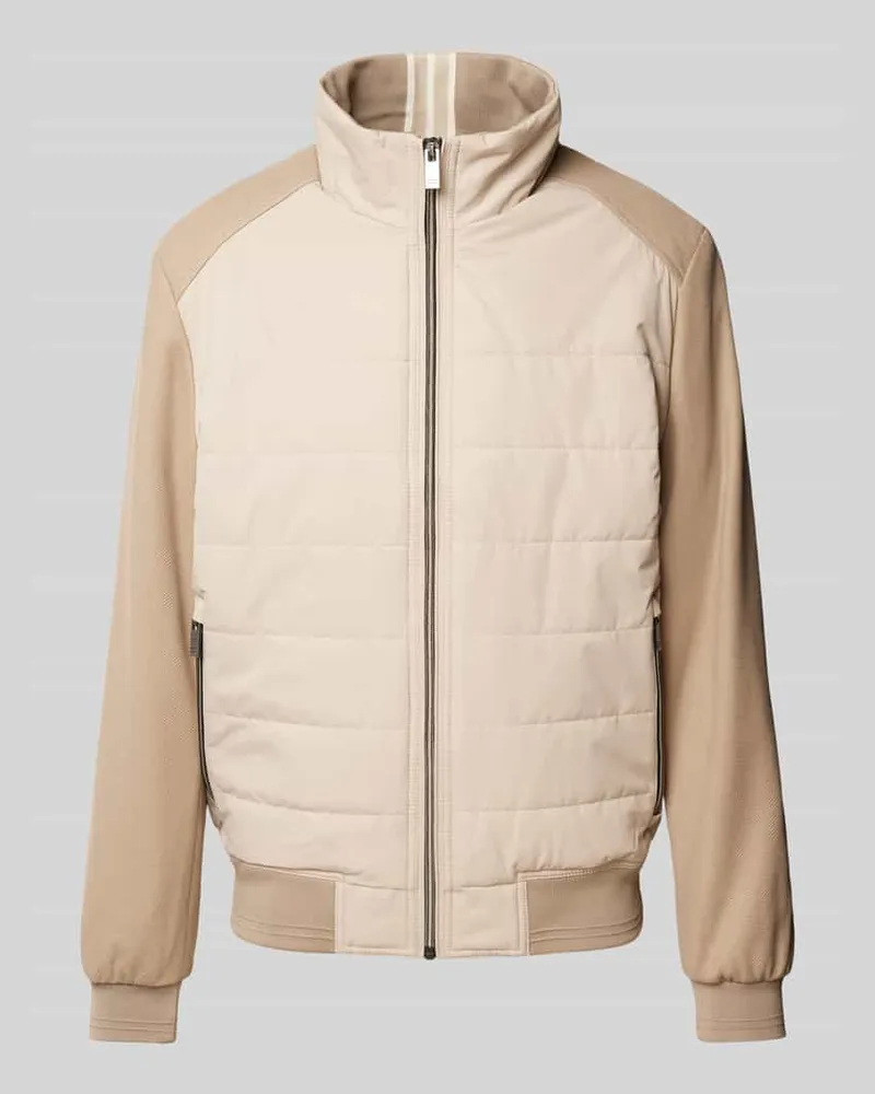 Christian Berg Steppjacke mit Stehkragen Beige