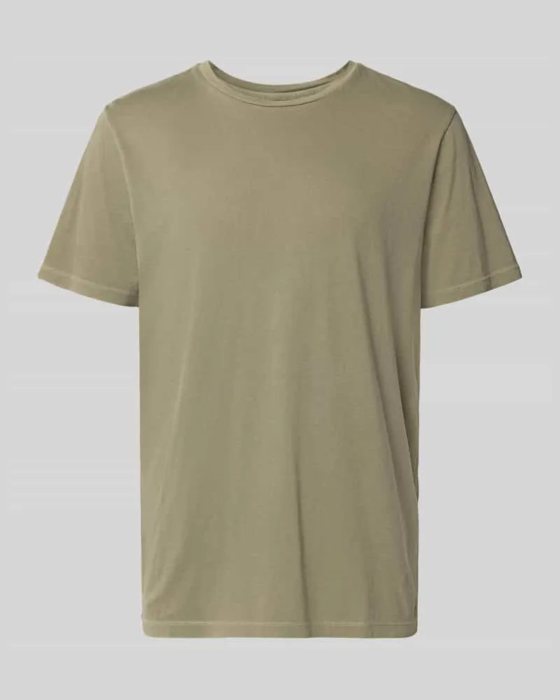 Superdry. T-Shirt mit geripptem Rundhalsausschnitt 