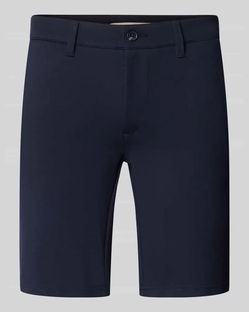 Only & Sons Regular Fit Bermudas aus Viskose-Mix Modell 'MARK Marine