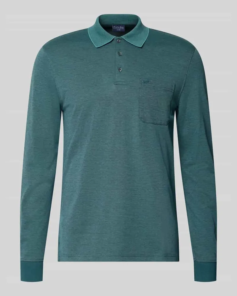 Christian Berg Regular Fit Poloshirt mit Baumwoll-Anteil Lagune