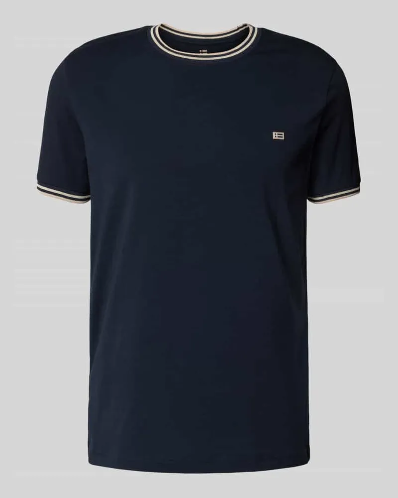Christian Berg T-Shirt mit gerippten Abschlüssen 