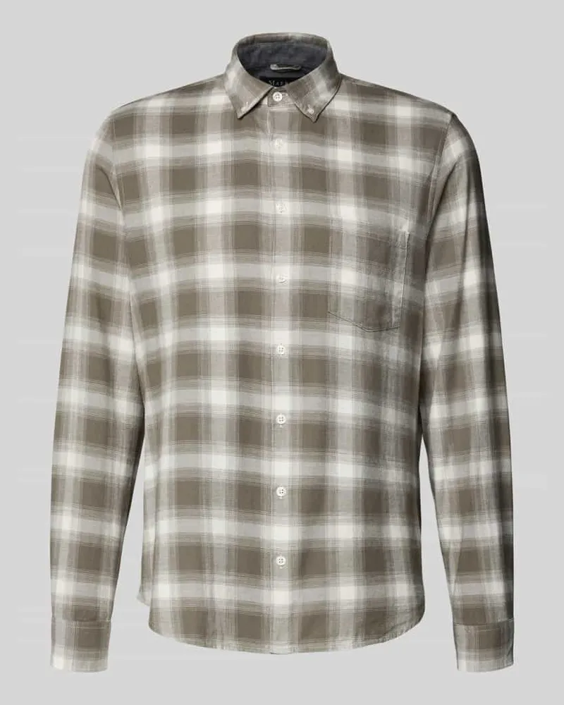 Maerz Freizeithemd mit Knopfleiste Mittelgrau