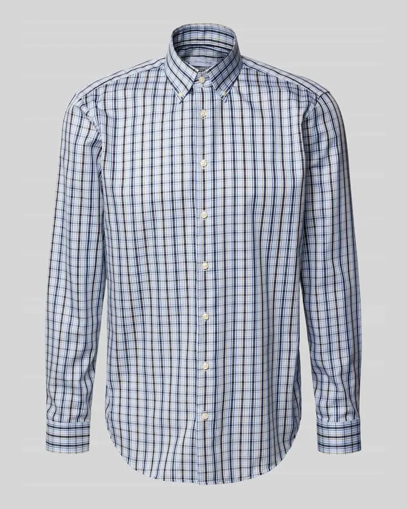 Christian Berg Regular Fit Freizeithemd mit Button-Down-Kragen 
