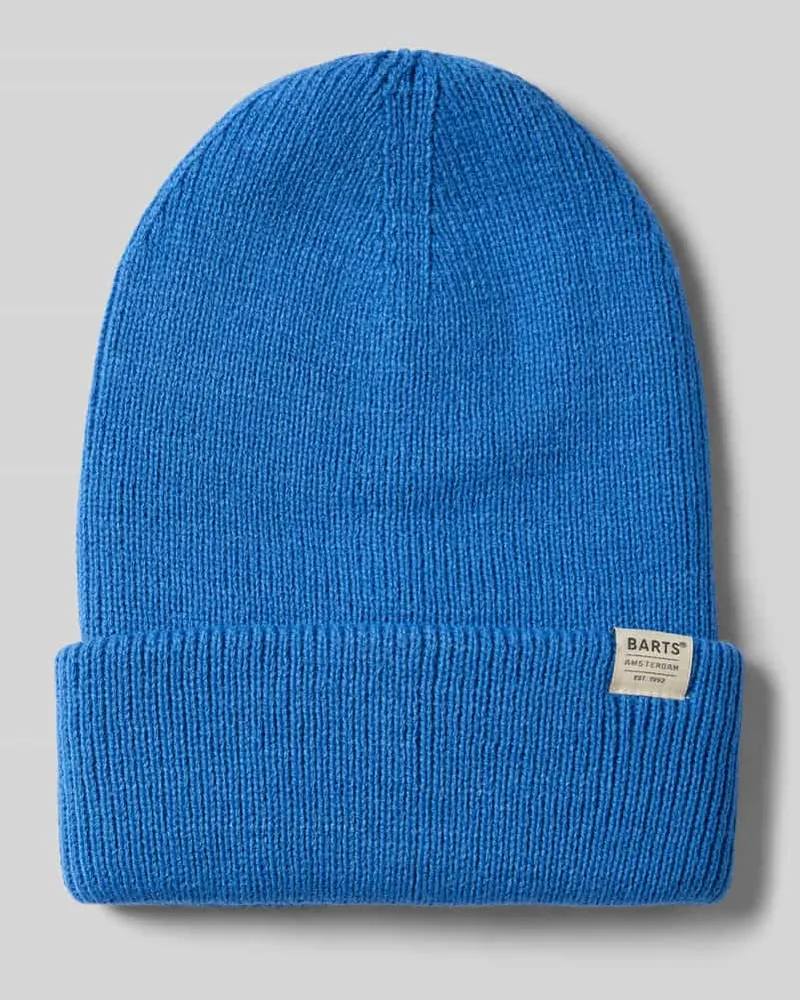 Barts Mütze mit Umschlag und Label-Detail Modell 'KINABALU Blau