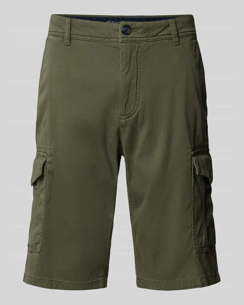 Tom Tailor Regular Fit Cargoshorts mit Cargotaschen Oliv
