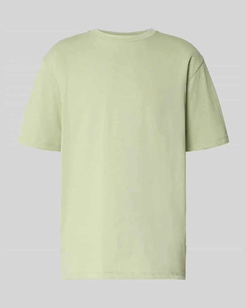 Lindbergh Oversized T-Shirt mit geripptem Rundhalsausschnitt 