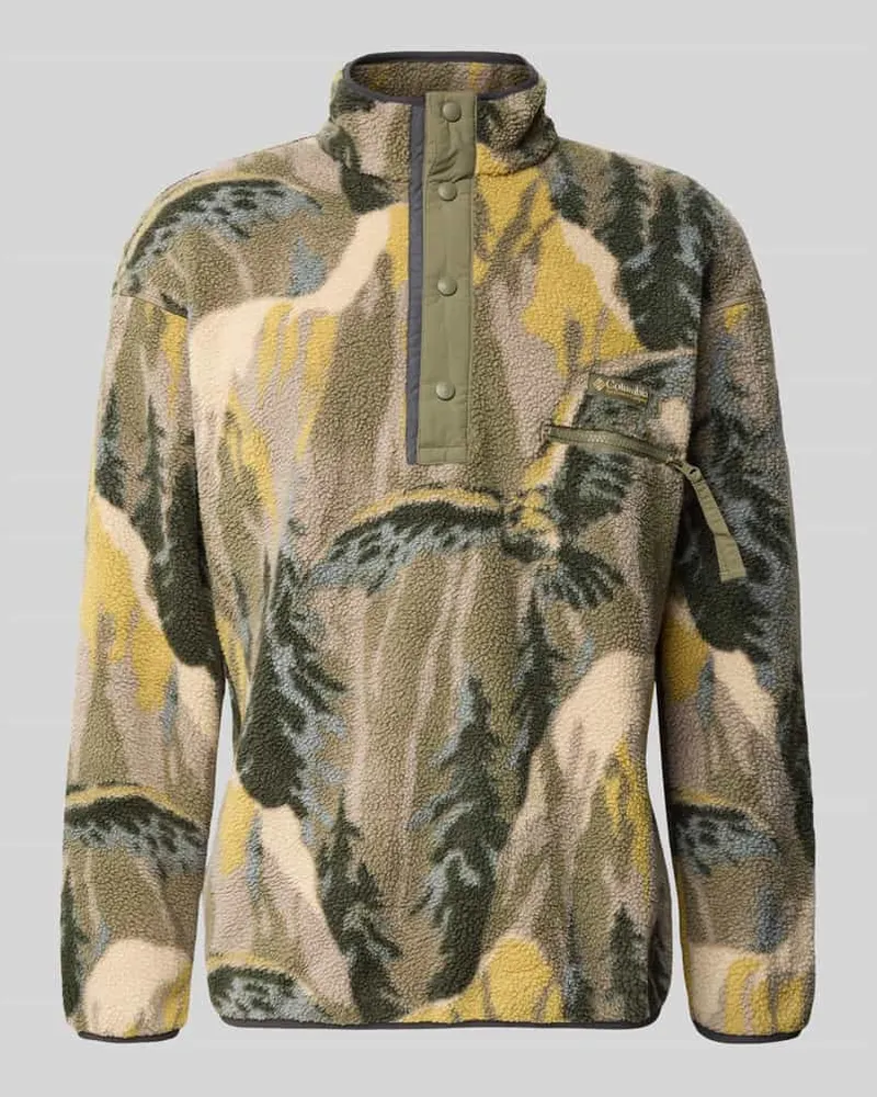 Columbia Sportswear Company Fleecepullover mit Label-Patch Modell 'HELVETIA Oliv