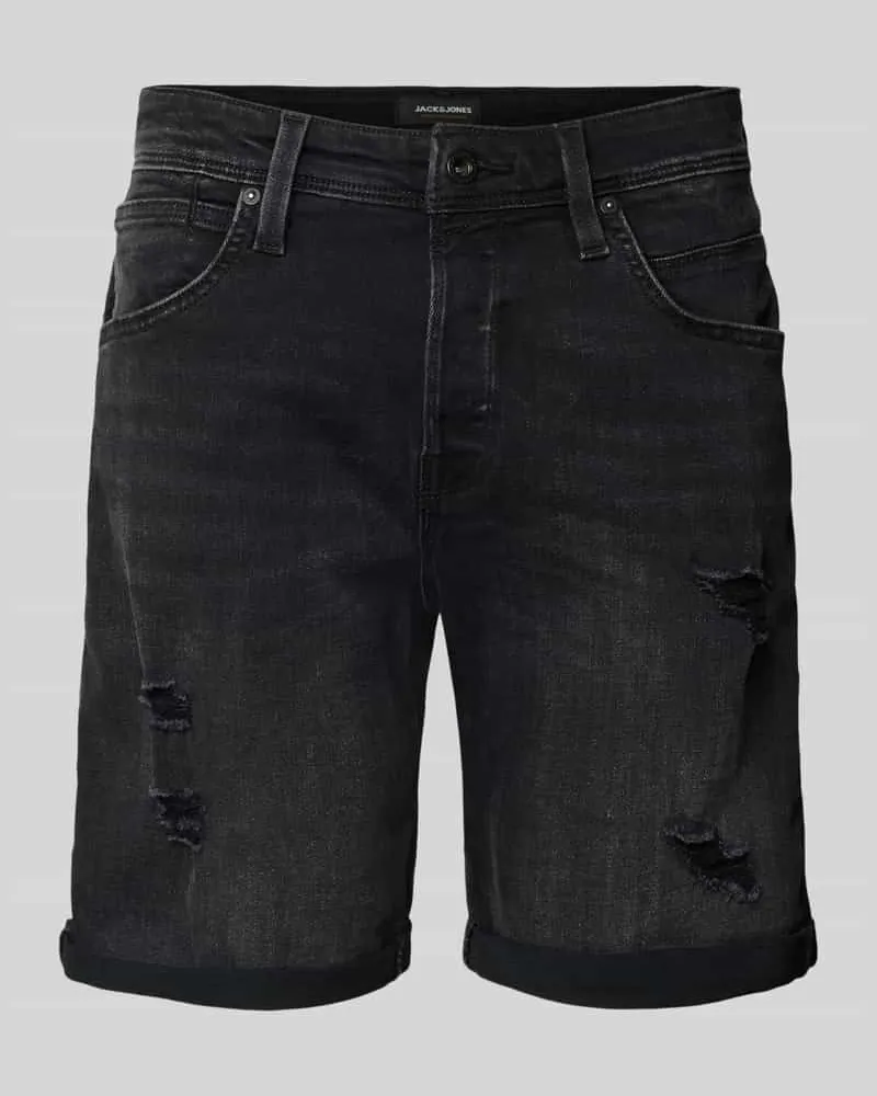 Jack & Jones Regular Fit Jeansshorts im 5-Pocket-Design Modell 'RICK 