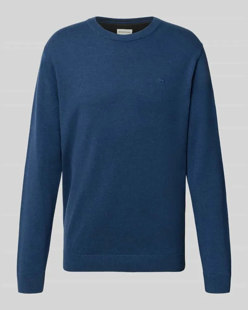 Tom Tailor Regular Fit Pullover aus reiner Baumwolle Blau
