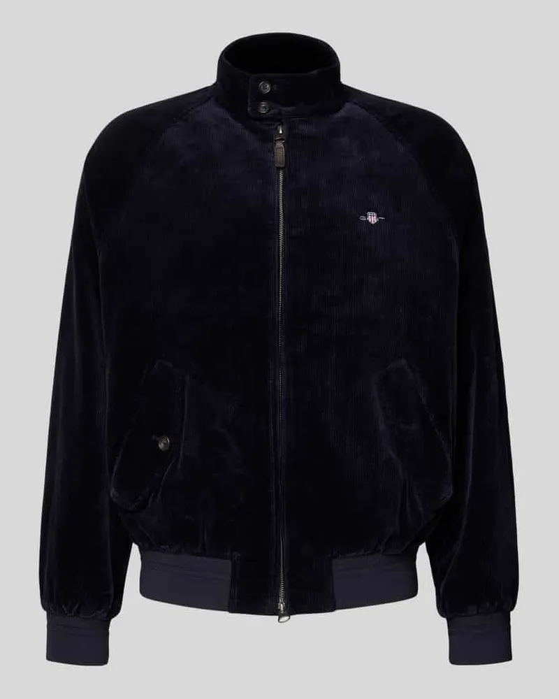 Gant Jacke aus Cord mit Stehkragen und Label-Stitching 