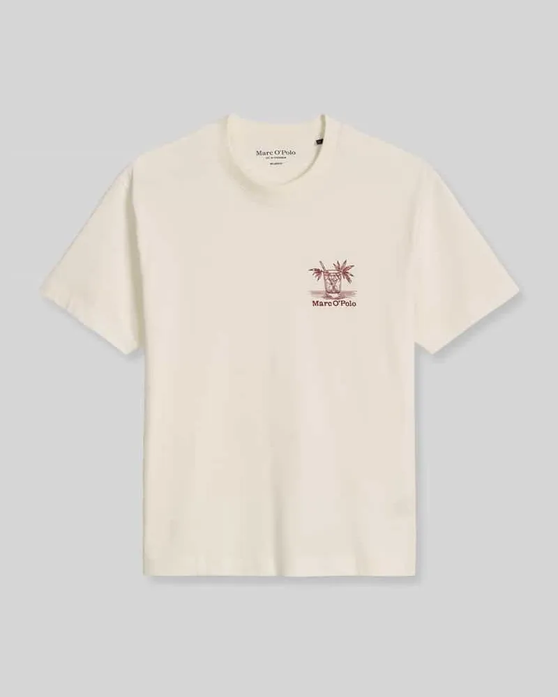 Marc O'Polo Loose Fit T-Shirt aus reiner Baumwolle Offwhite