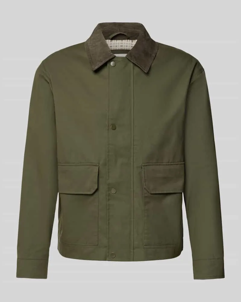 Jack & Jones Jacke mit aufgesetzten Pattentaschen Khaki