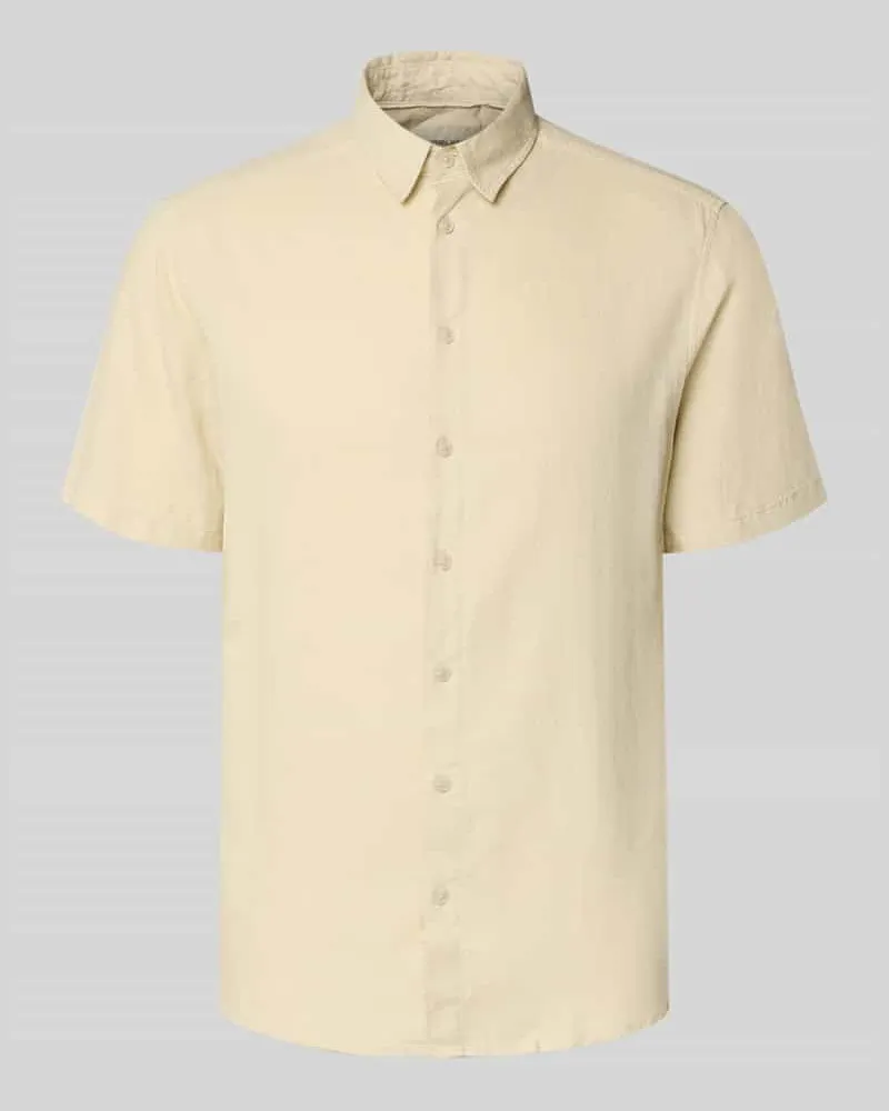 Blend Slim Fit Leinenhemd mit Viskose-Anteil Modell 'Bobby Sand